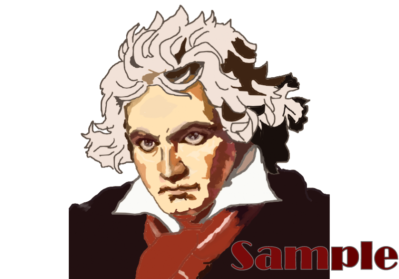 ベートーベン イラスト Beethoven 超リアル 歴史の偉人たち