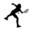 テニスプレイヤー＝シルエット