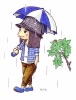 雨の日　A rainy day.