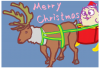 【クリスマスカード】プレゼントを届けるニョンタクロース